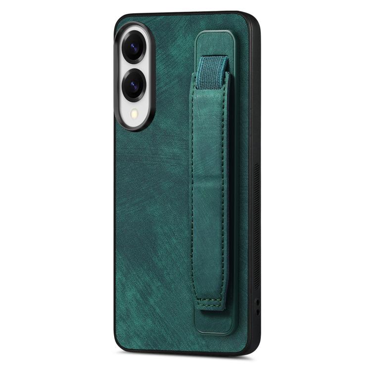 Custodia per telefono con retro in pelle e porta braccialetto retrò, For Samsung Galaxy A57 5G, For Samsung Galaxy A37 5G, For Samsung Galaxy S25 Edge 5G, For Samsung Galaxy A56 5G