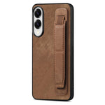 Custodia per telefono con retro in pelle e porta braccialetto retrò, For Samsung Galaxy A57 5G, For Samsung Galaxy A37 5G, For Samsung Galaxy S25 Edge 5G, For Samsung Galaxy A56 5G