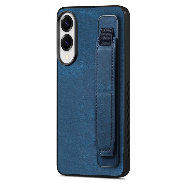 Custodia per telefono con retro in pelle e porta braccialetto retrò, For Samsung Galaxy A57 5G, For Samsung Galaxy A37 5G, For Samsung Galaxy S25 Edge 5G, For Samsung Galaxy A56 5G