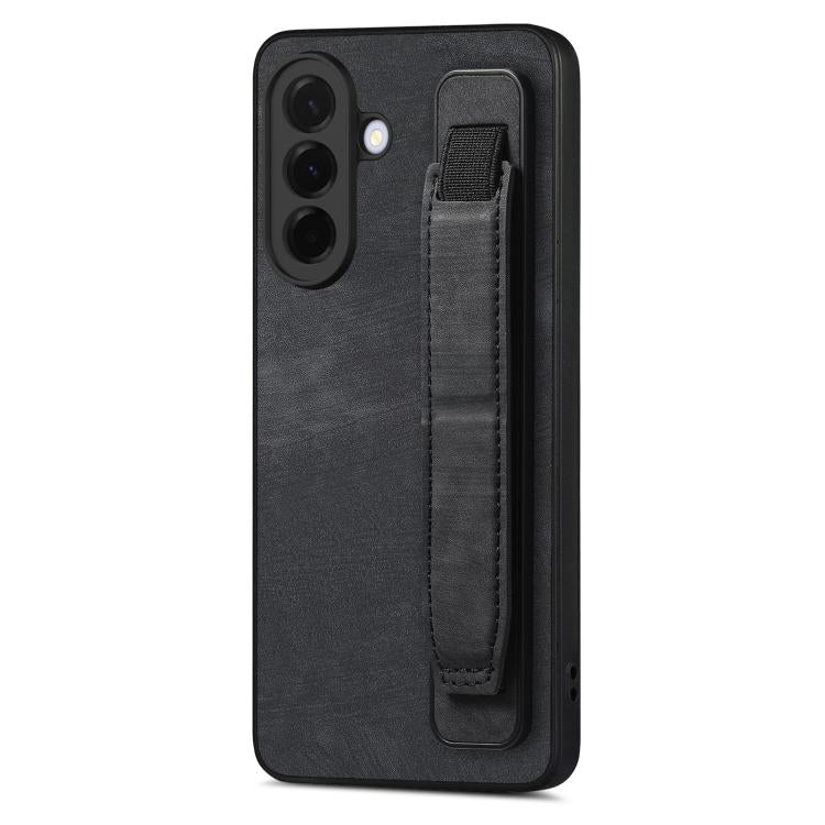 Custodia per telefono con retro in pelle e porta braccialetto retrò, For Samsung Galaxy A57 5G, For Samsung Galaxy A37 5G, For Samsung Galaxy S25 Edge 5G, For Samsung Galaxy A56 5G