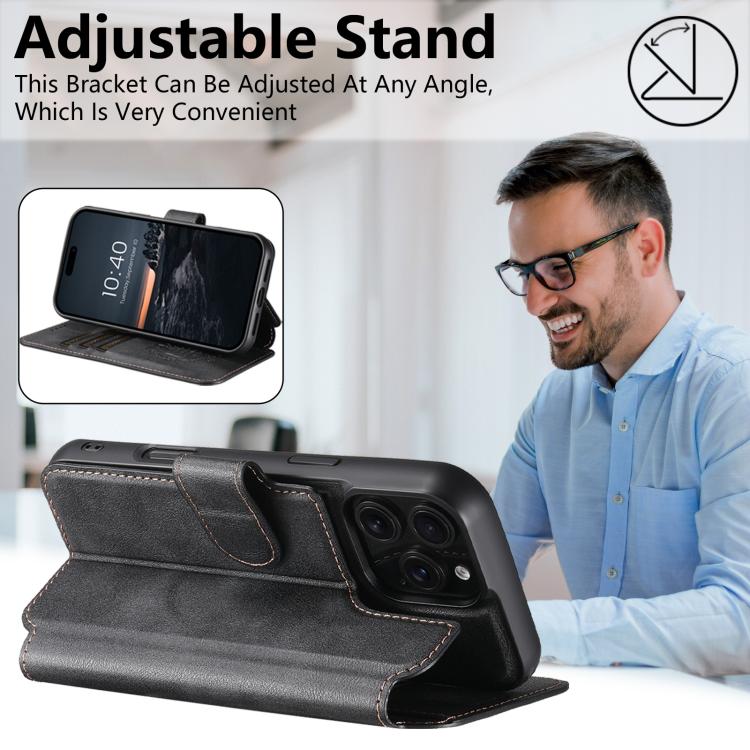 Custodia per telefono MagSafe con portafoglio staccabile multifunzione 2 in 1 Suteni Q05, For iPhone 12 Pro