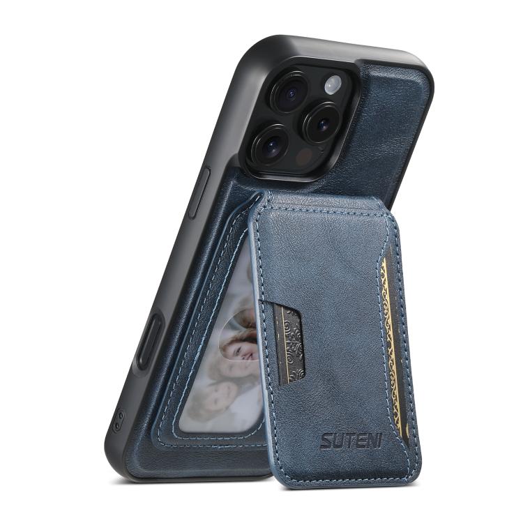 Suteni M3 Card Bag MagSafe Custodia per telefono in pelle di mucca, For iPhone 18, For iPhone 18 Pro, For iPhone 18 Pro Max, For iPhone 17 Pro Max, For iPhone 17 Pro, For iPhone 17, For iPhone Air, For iPhone 16 Pro Max
