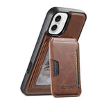 Suteni M3 Card Bag MagSafe Custodia per telefono in pelle di mucca, For iPhone 16 Pro, For iPhone 16 Plus, For iPhone 16, For iPhone 15 Pro Max, For iPhone 15 Pro, For iPhone 15 Plus, For iPhone 15, For iPhone 14 Plus