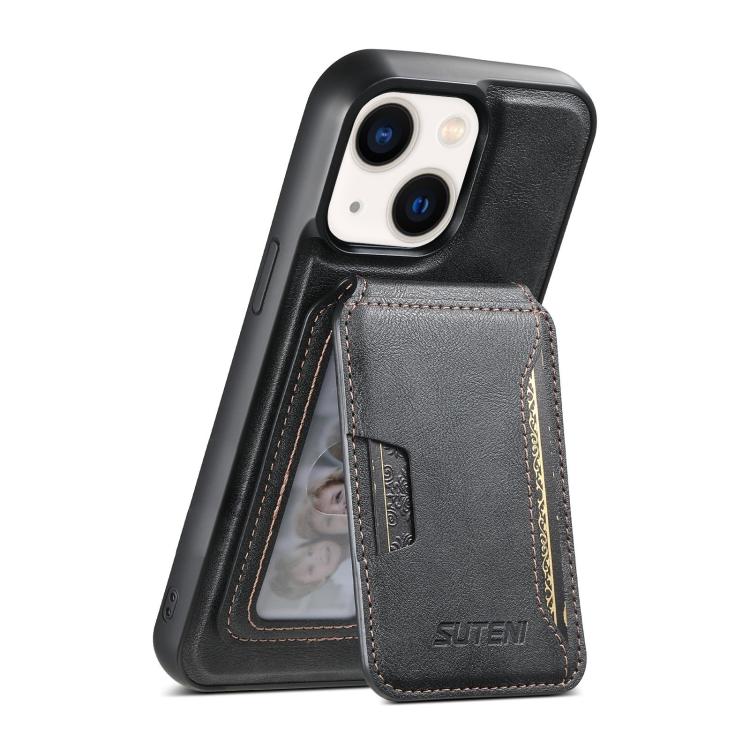 Suteni M3 Card Bag MagSafe Custodia per telefono in pelle di mucca, For iPhone 14, For iPhone 14 Pro, For iPhone 14 Pro Max, For iPhone 13 Pro Max, For iPhone 13 Pro, For iPhone 13, For iPhone 12, For iPhone 12 Pro Max