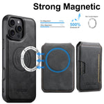Suteni M3 Card Bag MagSafe Custodia per telefono in pelle di mucca, For iPhone 12 Pro