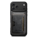 Suteni M3 Card Bag MagSafe Custodia per telefono in pelle di mucca, For iPhone 18, For iPhone 18 Pro, For iPhone 18 Pro Max, For iPhone 17 Pro Max, For iPhone 17 Pro, For iPhone 17, For iPhone Air, For iPhone 16 Pro Max