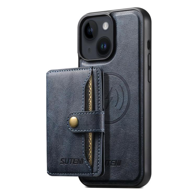 Suteni M4 Borsa per carte magnetiche MagSafe Custodia in pelle per telefono, For iPhone 13 Pro Max, For iPhone 13 Pro, For iPhone 13, For iPhone 12, For iPhone 12 Pro Max, For iPhone 12 Pro