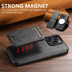 Suteni M5 Custodia per carte magnetiche MagSafe in pelle per telefono, For iPhone 14, For iPhone 14 Pro, For iPhone 14 Pro Max, For iPhone 13 Pro Max, For iPhone 13 Pro, For iPhone 13, For iPhone 12, For iPhone 12 Pro Max
