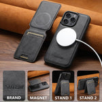 Suteni M5 Custodia per carte magnetiche MagSafe in pelle per telefono, For iPhone 14, For iPhone 14 Pro, For iPhone 14 Pro Max, For iPhone 13 Pro Max, For iPhone 13 Pro, For iPhone 13, For iPhone 12, For iPhone 12 Pro Max