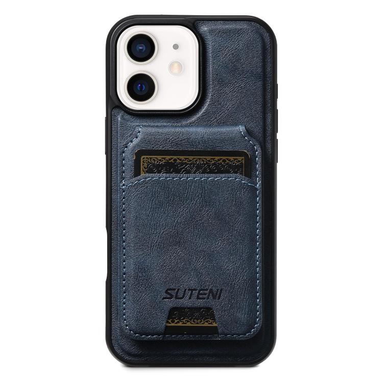 Suteni M5 Custodia per carte magnetiche MagSafe in pelle per telefono, For iPhone 14, For iPhone 14 Pro, For iPhone 14 Pro Max, For iPhone 13 Pro Max, For iPhone 13 Pro, For iPhone 13, For iPhone 12, For iPhone 12 Pro Max