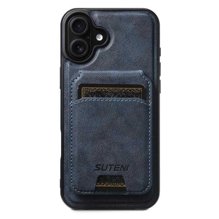 Suteni M5 Custodia per carte magnetiche MagSafe in pelle per telefono, For iPhone 18, For iPhone 18 Pro, For iPhone 18 Pro Max, For iPhone 17 Pro Max, For iPhone 17 Pro, For iPhone 17, For iPhone Air, For iPhone 16 Pro Max