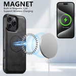 Custodia magnetica per telefono MagSafe in pelle bovina Suteni G5, For iPhone 12 Pro