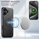 Custodia magnetica per telefono MagSafe in pelle bovina Suteni G5, For iPhone 18, For iPhone 18 Pro, For iPhone 18 Pro Max, For iPhone 17 Pro Max, For iPhone 17 Pro, For iPhone 17, For iPhone Air, For iPhone 16 Pro Max