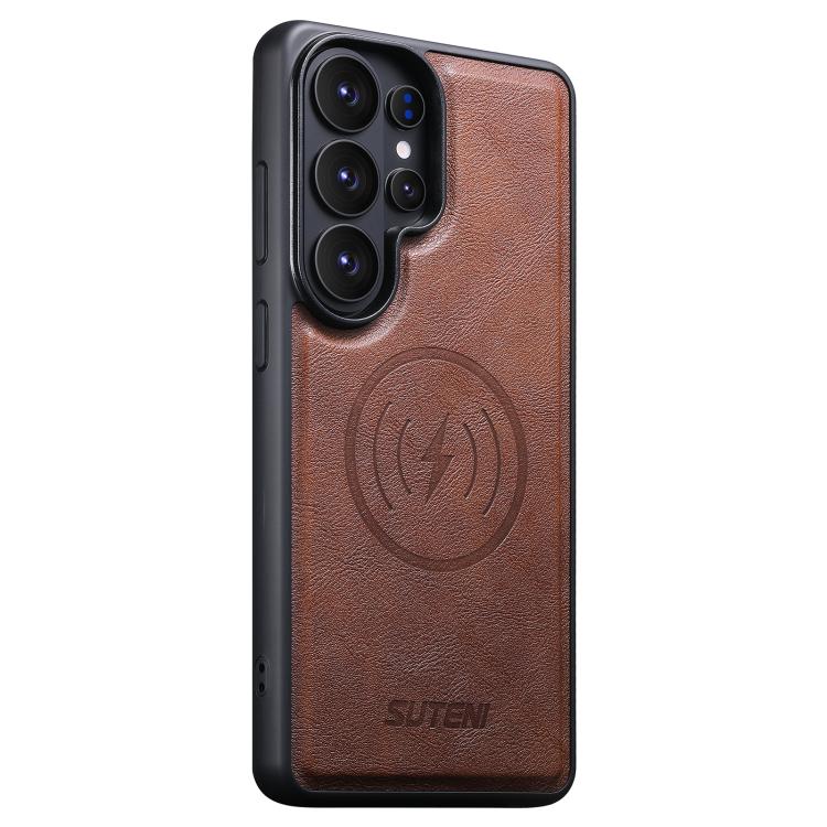 Custodia magnetica per telefono in pelle di mucca Suteni G5, For Samsung Galaxy S26 Ultra 5G, For Samsung Galaxy S25 Ultra 5G, For Samsung Galaxy S24 Ultra 5G, For Samsung Galaxy S23 Ultra 5G, For Samsung Galaxy S22 Ultra 5G