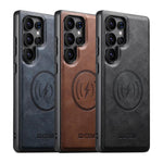 Custodia magnetica per telefono in pelle di mucca Suteni G5, For Samsung Galaxy S26 Ultra 5G, For Samsung Galaxy S25 Ultra 5G, For Samsung Galaxy S24 Ultra 5G, For Samsung Galaxy S23 Ultra 5G, For Samsung Galaxy S22 Ultra 5G
