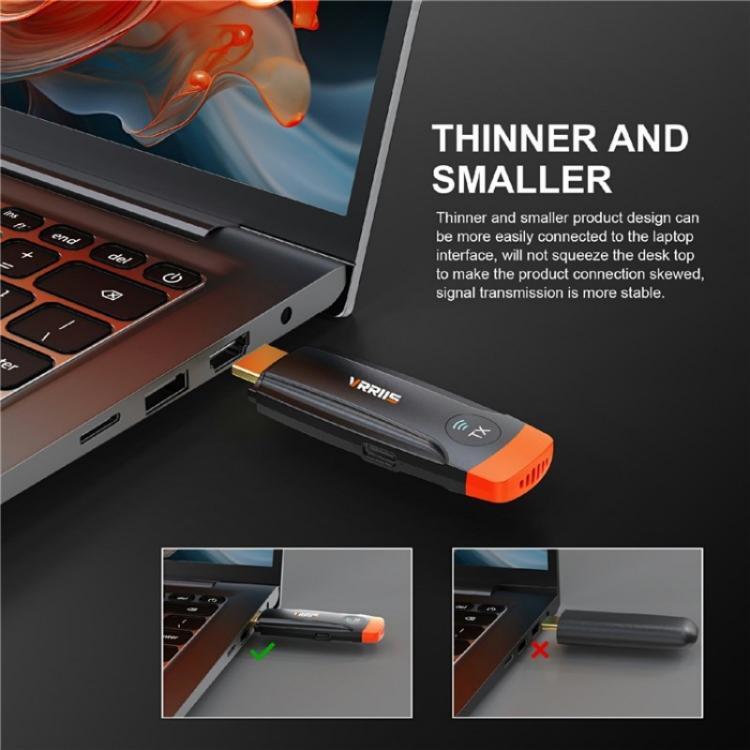 VRRIIS 093 Trasmettitore video ad alta definizione Ricevitore Extender HDMI wireless, 093