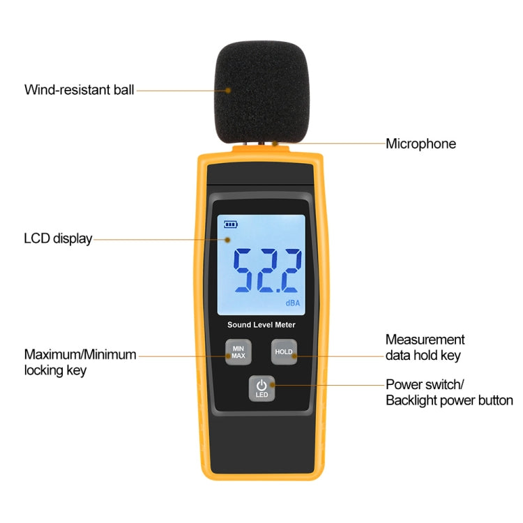 Fonometro digitale RZ1359 con schermo LCD
