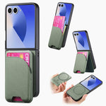 Custodia per telefono con retro magnetico in pelle e tessuto twill, For Galaxy Z Flip8 5G, For Galaxy Z Flip7 5G, For Galaxy Z Flip6