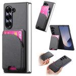 Custodia per telefono con retro magnetico in pelle e tessuto twill, For Galaxy Z Fold8 Ultra 5G, For Galaxy Z Fold7 5G, For Galaxy Z Fold6