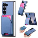 Custodia per telefono con retro magnetico in pelle e tessuto twill, For Galaxy Z Fold8 Ultra 5G, For Galaxy Z Fold7 5G, For Galaxy Z Fold6