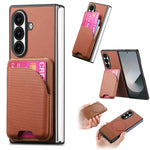 Custodia per telefono con retro magnetico in pelle e tessuto twill, For Galaxy Z Fold8 Ultra 5G, For Galaxy Z Fold7 5G, For Galaxy Z Fold6