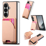 Custodia per telefono con retro magnetico in pelle e tessuto twill, For Galaxy Z Fold8 Ultra 5G, For Galaxy Z Fold7 5G, For Galaxy Z Fold6