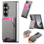 Custodia per telefono con retro magnetico in pelle e tessuto twill, For Galaxy Z Fold8 Ultra 5G, For Galaxy Z Fold7 5G, For Galaxy Z Fold6