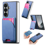 Custodia per telefono con retro magnetico in pelle e tessuto twill, For Galaxy Z Fold8 Ultra 5G, For Galaxy Z Fold7 5G, For Galaxy Z Fold6