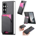 Custodia per telefono con retro magnetico in pelle e tessuto twill, For Galaxy Z Fold8 Ultra 5G, For Galaxy Z Fold7 5G, For Galaxy Z Fold6