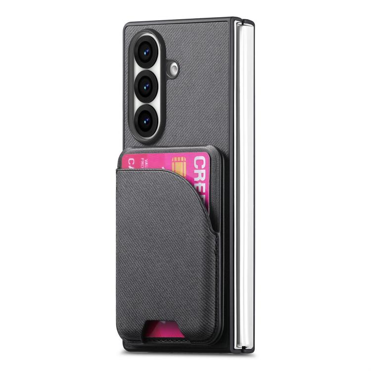 Custodia per telefono con retro magnetico in pelle e tessuto twill, For Galaxy Z Fold8 Ultra 5G, For Galaxy Z Fold7 5G, For Galaxy Z Fold6