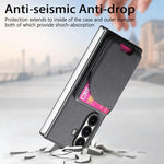 Custodia per telefono con retro magnetico in pelle e tessuto twill, For Galaxy Z Fold8 Ultra 5G, For Galaxy Z Fold7 5G, For Galaxy Z Fold6