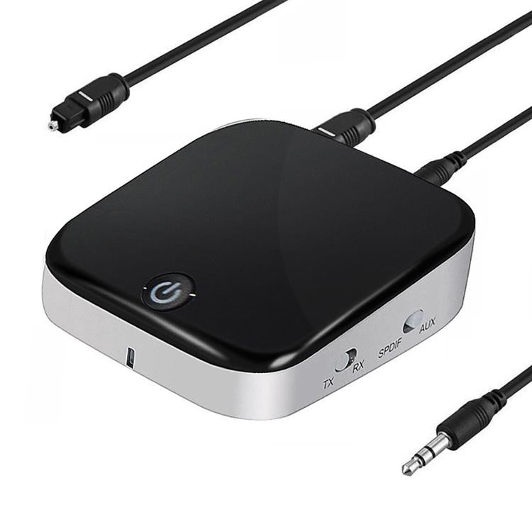 Adattatore 3.5mm8670 Ricevitore Bluetooth Trasmettitore aux Ricevitore Bluetooth con fibra ottica, black