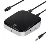 Adattatore 3.5mm8670 Ricevitore Bluetooth Trasmettitore aux Ricevitore Bluetooth con fibra ottica, black