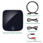 Adattatore 3.5mm8670 Ricevitore Bluetooth Trasmettitore aux Ricevitore Bluetooth con fibra ottica, black