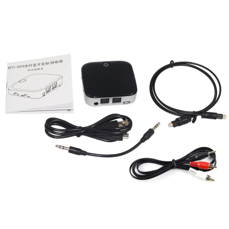 Adattatore 3.5mm8670 Ricevitore Bluetooth Trasmettitore aux Ricevitore Bluetooth con fibra ottica, black