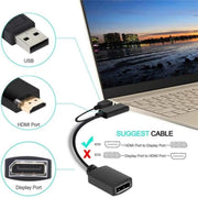 Convertitore HD1 HDMI 2.0b maschio a DP 1.4 femmina 4K 60Hz Cavo adattatore HDMI a DisplayPort