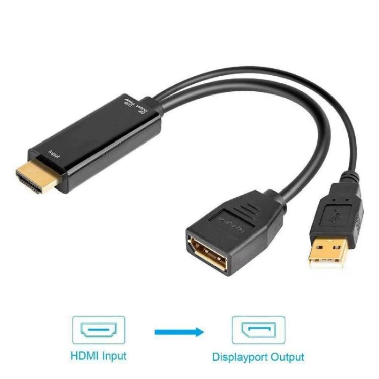 Convertitore HD1 HDMI 2.0b maschio a DP 1.4 femmina 4K 60Hz Cavo adattatore HDMI a DisplayPort