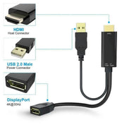 Convertitore HD1 HDMI 2.0b maschio a DP 1.4 femmina 4K 60Hz Cavo adattatore HDMI a DisplayPort