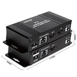 D5-1 / D6-1 80m Cat6 / 5e Network Cable Extender Computer Control HDMI KVM Extender, US Plug, EU Plug
