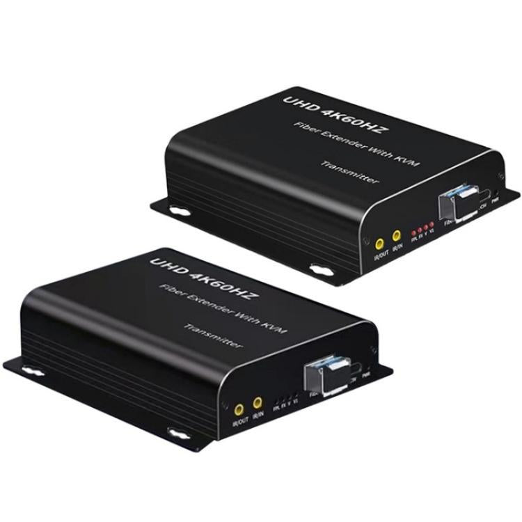 D15 / D16 Dual Fiber LC Interface KVM Fiber Optic Extender HDMI Fiber Optic Extender, US Plug, EU Plug
