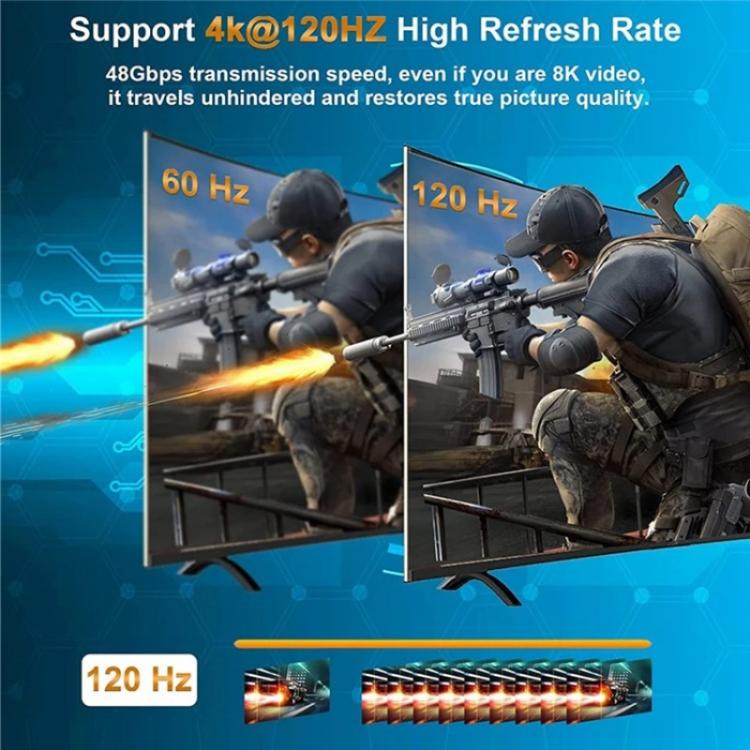 Q8Q3-2 8K 3 In 1 Out HDMI 2.1 Video Switcher 4K 120Hz HDMI Switch, Q8Q3-2