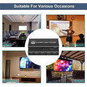 Q8Q3-3 Gaming Home Theater HDMI 2.1 Switch 3x1 8K 4K 120Hz HDR Audio Video Synchronizer
