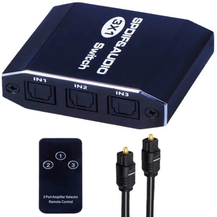 VG2 3x1 Audio Switcher SPDIF Optical Switch 3 In 1 Out Digital Toslink Selector For Home Theater
