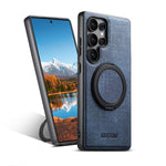 Custodia per telefono Suteni G3 con rotazione a 360°, supporto MagSafe e retro in pelle denim., For Samsung Galaxy S26 Ultra 5G, For Samsung Galaxy S25 Ultra 5G, For Samsung Galaxy S24 Ultra 5G, For Samsung Galaxy S23 Ultra 5G                          ...