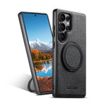 Custodia per telefono Suteni G3 con rotazione a 360°, supporto MagSafe e retro in pelle denim., For Samsung Galaxy S26 Ultra 5G, For Samsung Galaxy S25 Ultra 5G, For Samsung Galaxy S24 Ultra 5G, For Samsung Galaxy S23 Ultra 5G                          ...