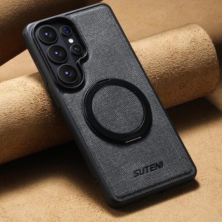 Custodia per telefono Suteni G3 con rotazione a 360°, supporto MagSafe e retro in pelle denim., For Samsung Galaxy S26 Ultra 5G, For Samsung Galaxy S25 Ultra 5G, For Samsung Galaxy S24 Ultra 5G, For Samsung Galaxy S23 Ultra 5G                          ...