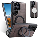 Custodia per telefono Suteni G3 con rotazione a 360°, supporto MagSafe e retro in pelle denim., For Samsung Galaxy S26 Ultra 5G, For Samsung Galaxy S25 Ultra 5G, For Samsung Galaxy S24 Ultra 5G, For Samsung Galaxy S23 Ultra 5G                          ...