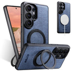 Custodia per telefono Suteni G3 con rotazione a 360°, supporto MagSafe e retro in pelle denim., For Samsung Galaxy S26 Ultra 5G, For Samsung Galaxy S25 Ultra 5G, For Samsung Galaxy S24 Ultra 5G, For Samsung Galaxy S23 Ultra 5G                          ...