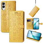 Custodia per telefono in pelle con stampa a rilievo di cane e gatto, For Samsung Galaxy A57 5G, For Samsung Galaxy A37 5G, For Samsung Galaxy S25 Edge 5G