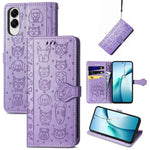 Custodia per telefono in pelle con stampa a rilievo di cane e gatto, For Samsung Galaxy A57 5G, For Samsung Galaxy A37 5G, For Samsung Galaxy S25 Edge 5G